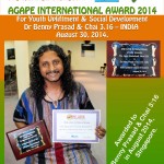 Agape Award 2014 India